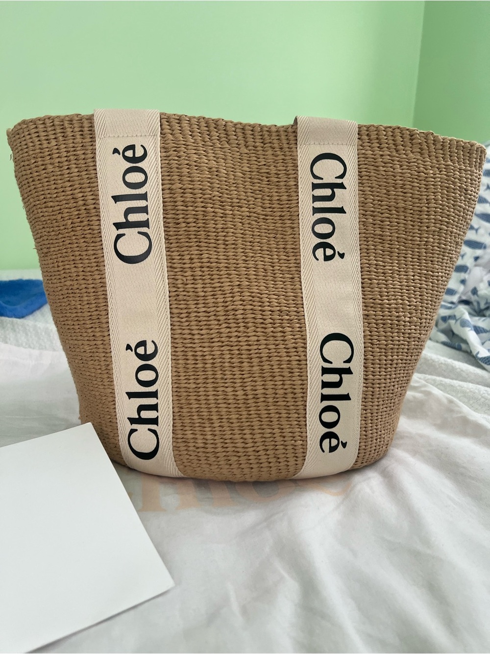 Chloe Woody Large Mifuko Basket Bag in Fair Trade Paper - Picture 3 of 15